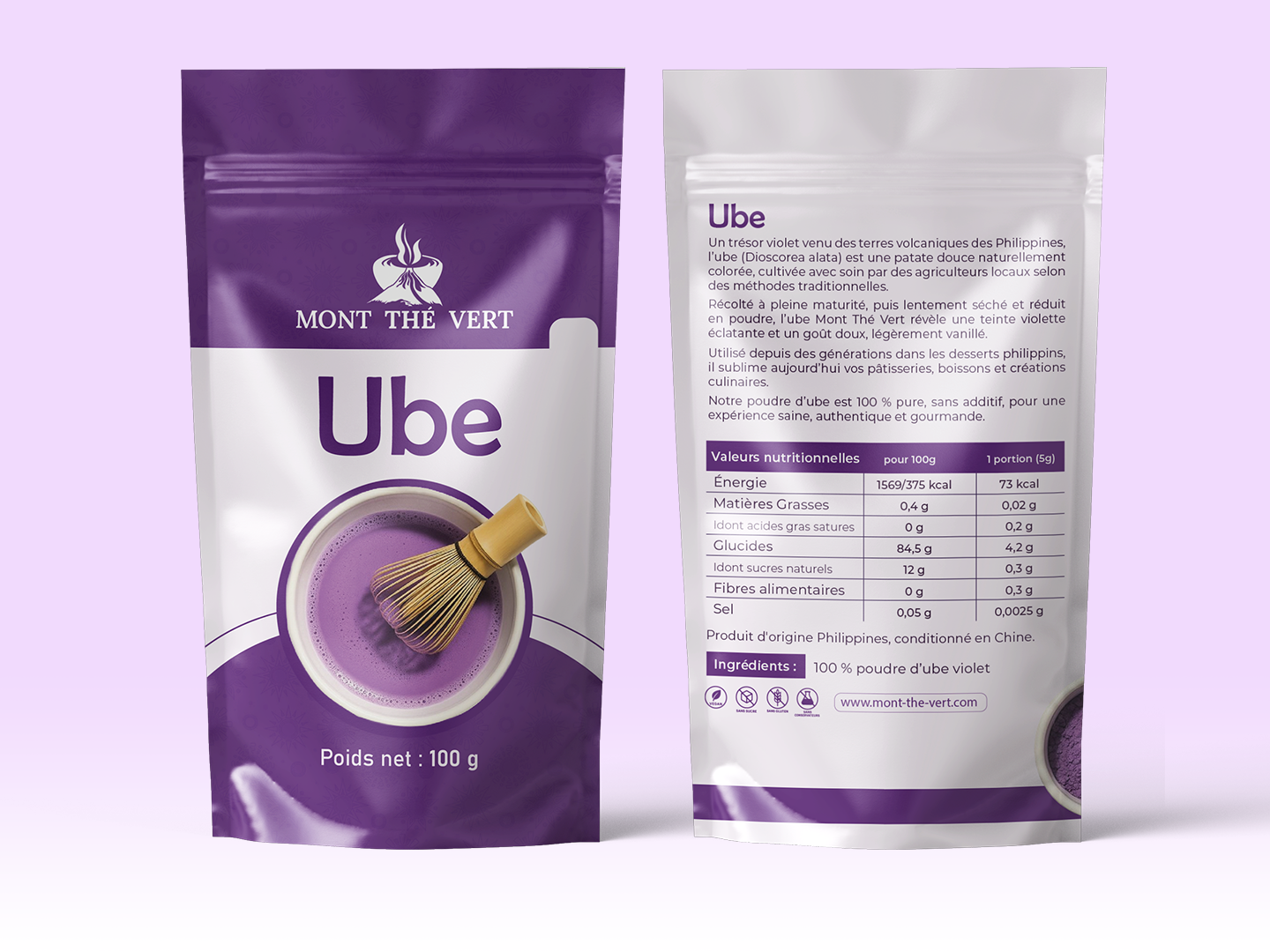 Ube en poudre 100 % naturel